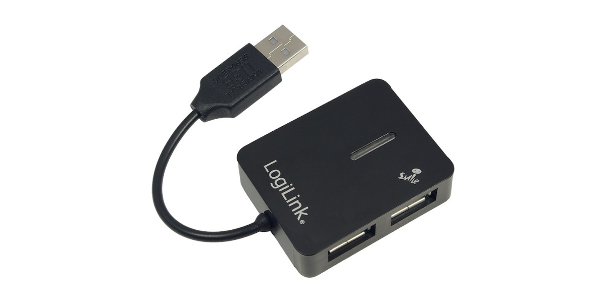 HUB extern LOGILINK UA0139, USB 2.0 x 4, conectare prin USB 2.0, 0.05 m, negru 