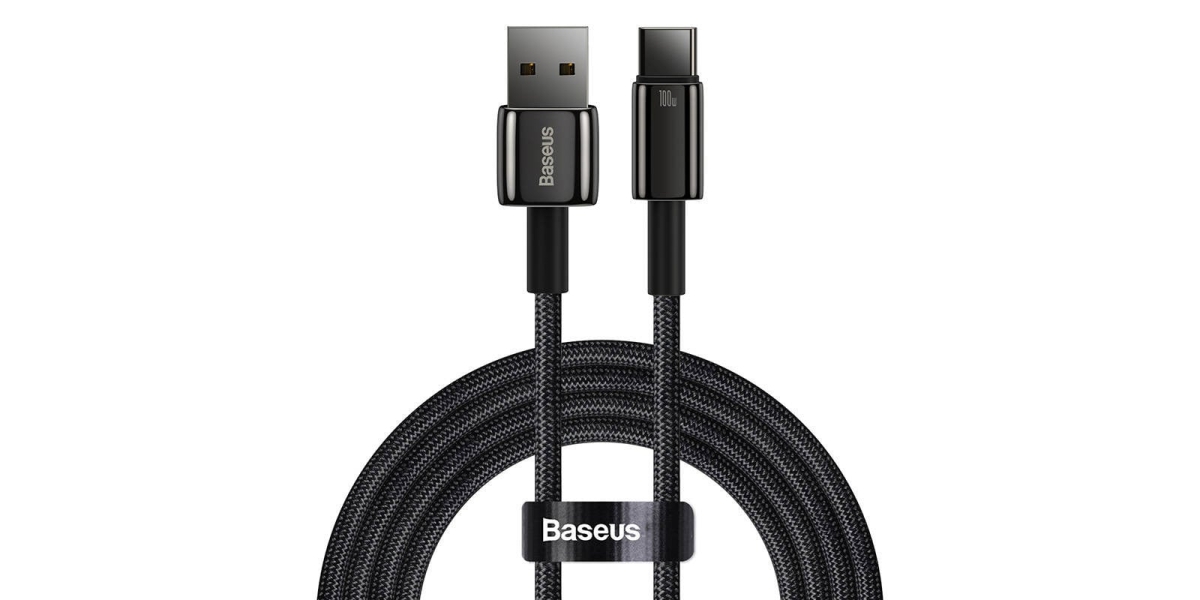 Cablu alimentare si date Baseus CAWJ000001, USB la USB Type-C, 100W, 480Mbps,...