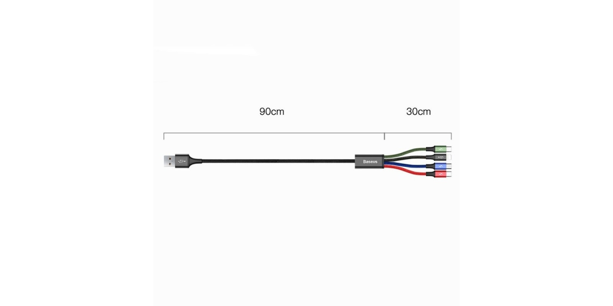 Cablu date Lightning 2xType-C Micro-USB 3.5A, 1.2m Baseus CA1T4-B01 757418