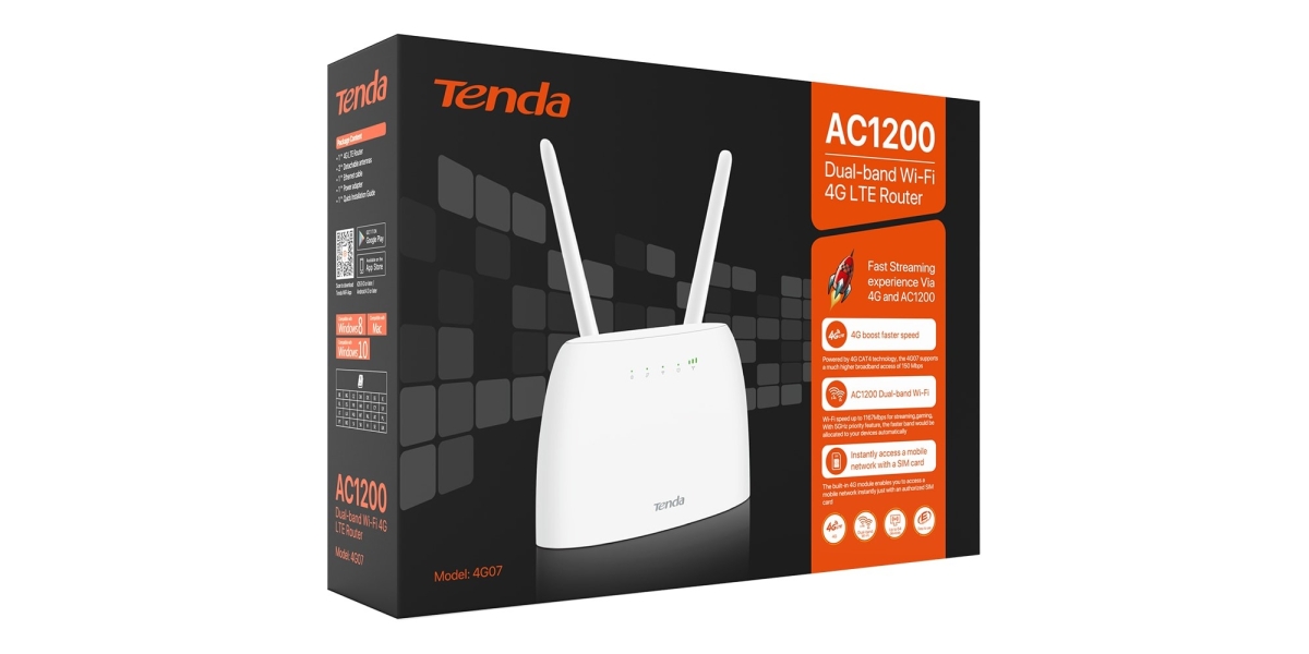 Tenda 4G07 Router Wireless Dual Band AC1200, 4G 757405