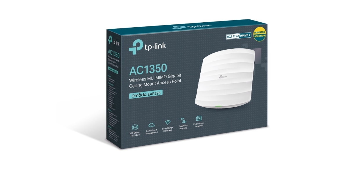 Access Point TP-Link EAP225 Wireless, AC1350 Dual Band, Omada 765022