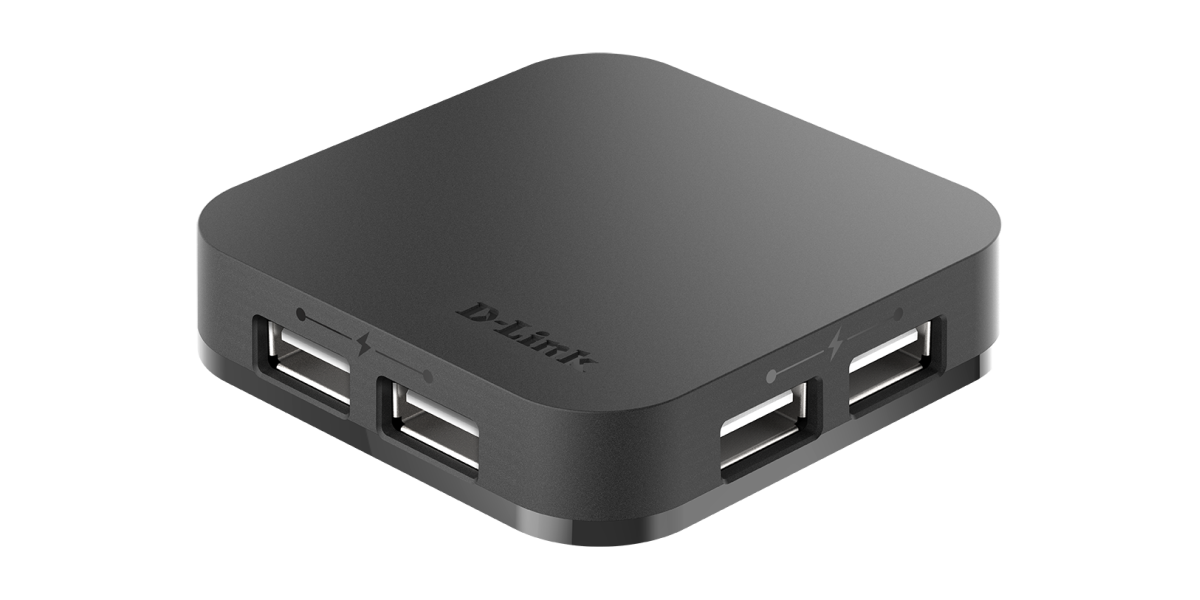 Hub USB D-Link DUB-H4, 4 porturi USB 2.0, negru 765192