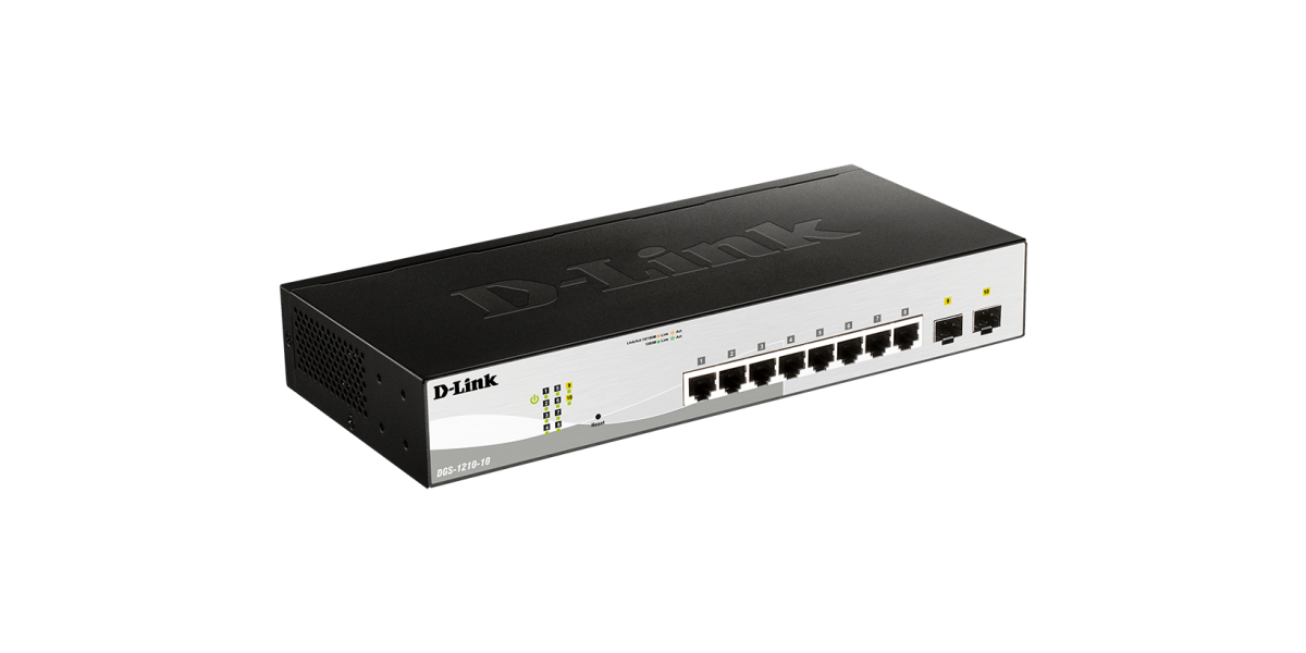 Switch D-Link DGS-1210-10, 8 porturi Gigabit Smart Managed, 20Gbps 765196