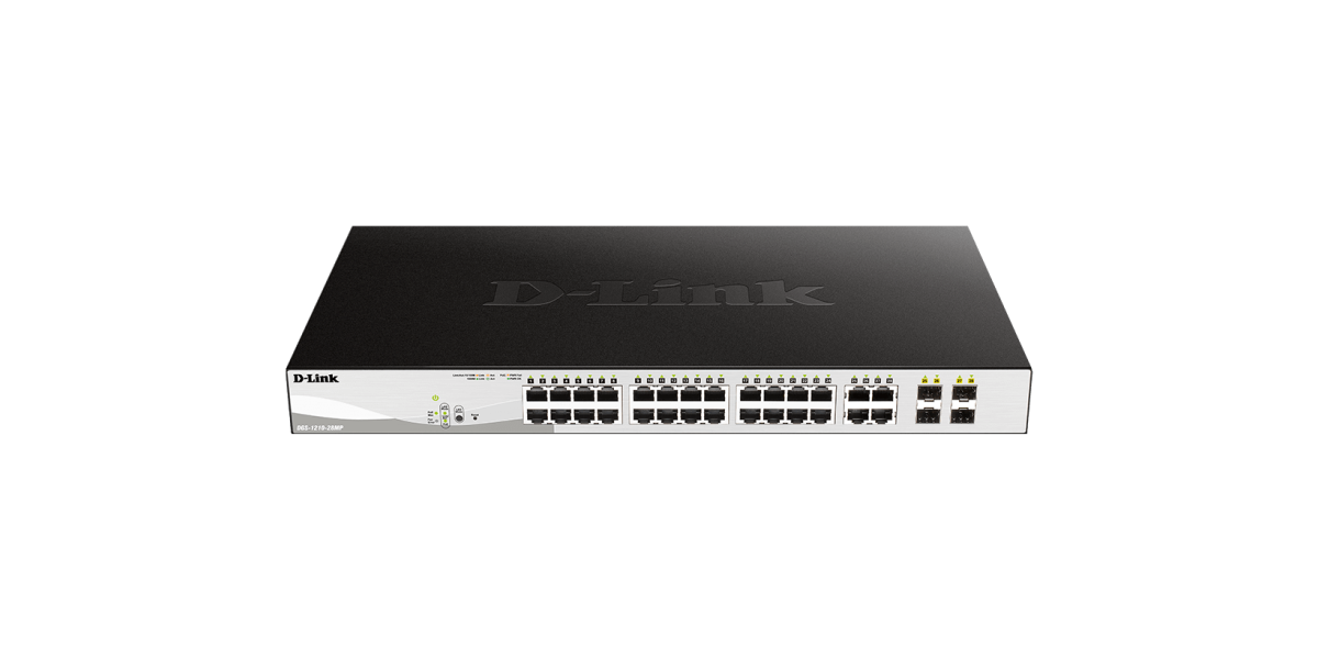 Switch D-link DGS-1210-28MP, 28 Porturi Gigabit, 24 x PoE+ 