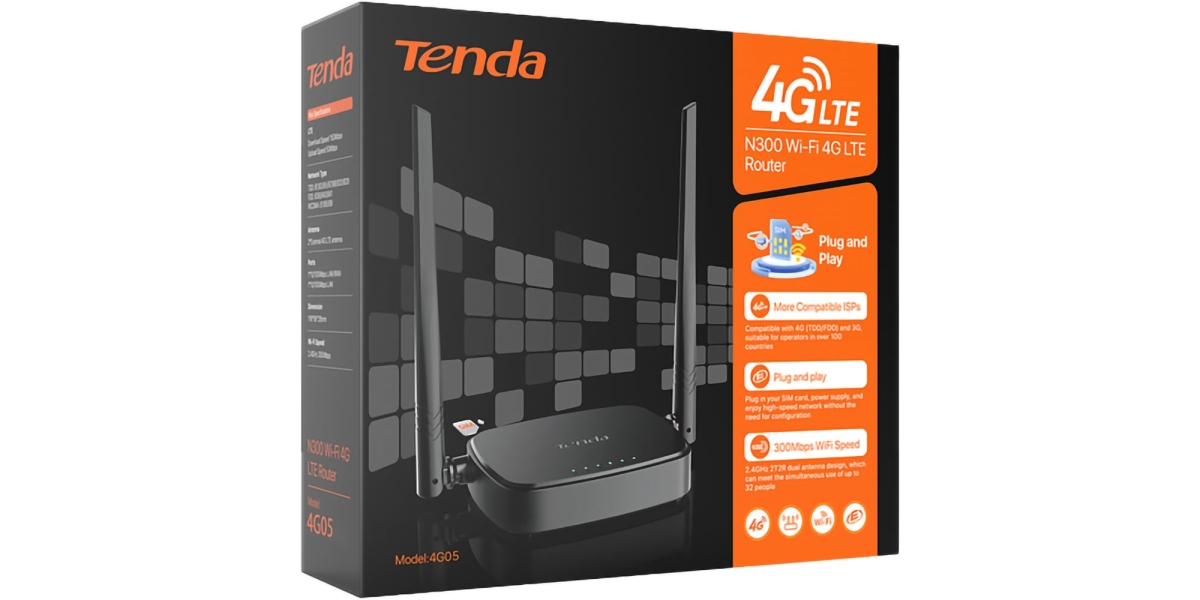 Tenda 4G05 Router wireless 4G LTE nano-SIM 300Mbps 765213