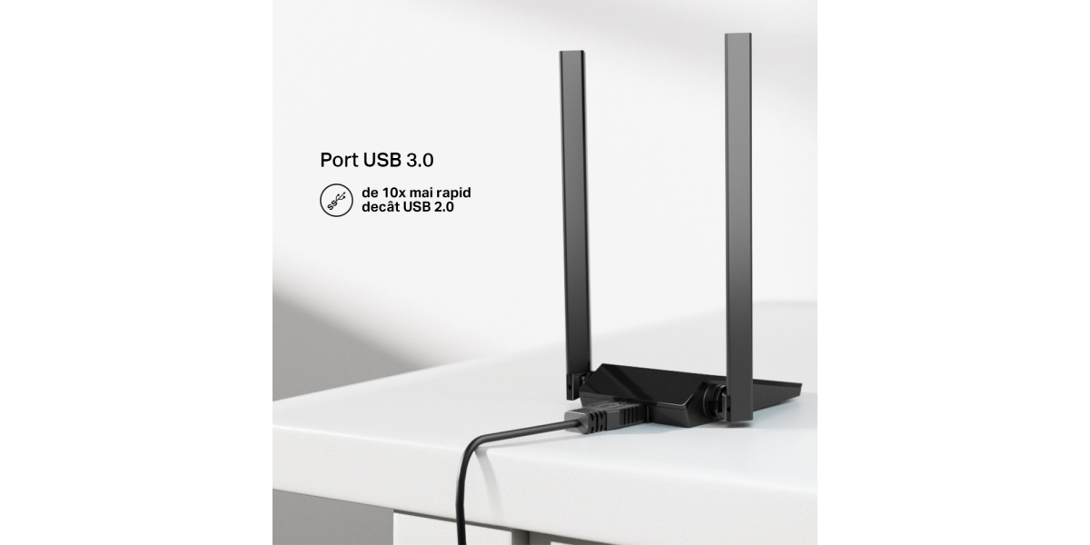 Adaptor retea wireless TP-Link Archer TX20U Plus, AX1800, 2.4 GHz, 5 GHz, USB...