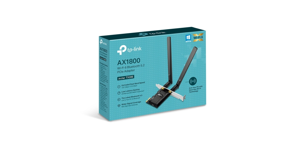 Adaptor wireless TP-LINK Archer TX20E, AX1800, 2.4 GHz, 5 GHz, PCI-E, 1800...