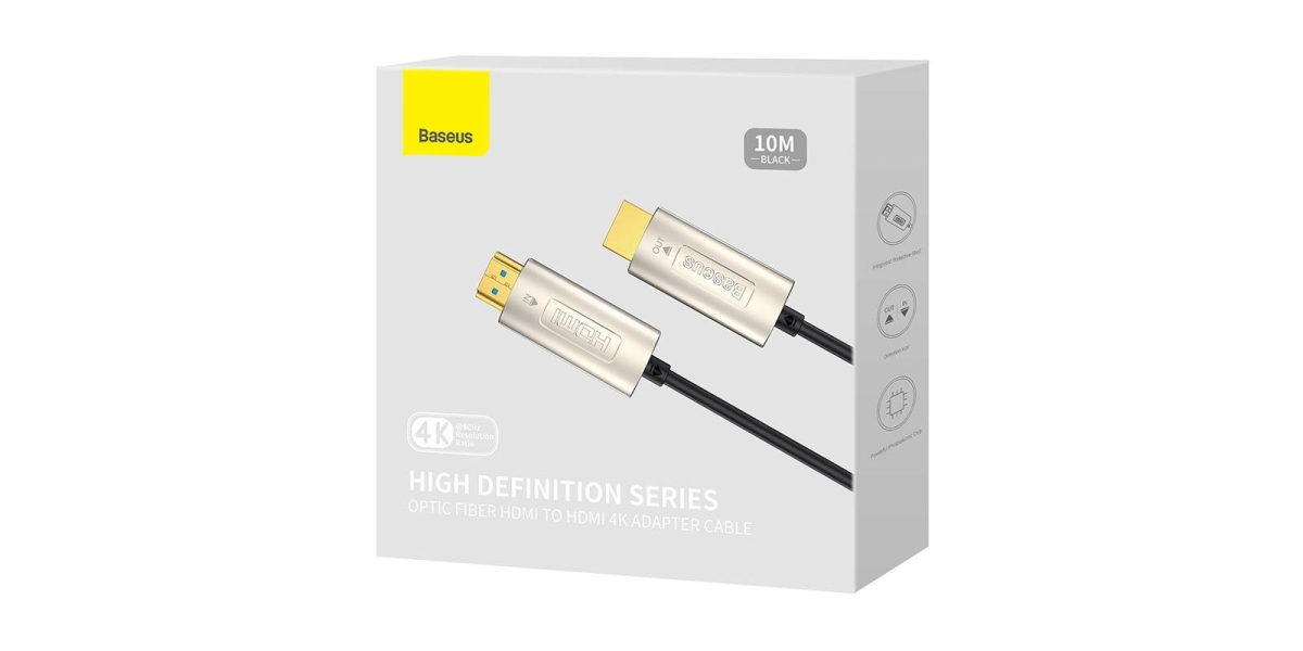 Cablu video Baseus HD Optic WKGQ050101, HDMI (T) la HDMI (T), 4K UHD, 4.5mm,...