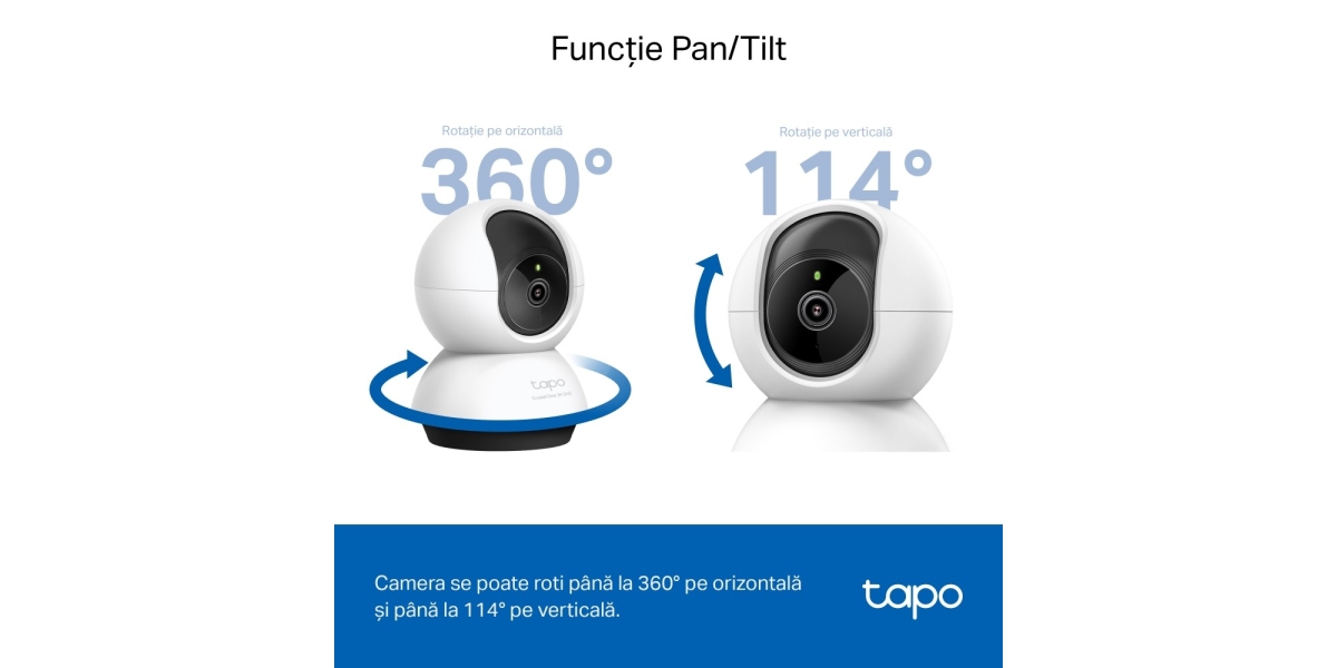 Camera IP TP-Link Tapo C220, cube, wireless,interior, 4 Mpx, microfon,...