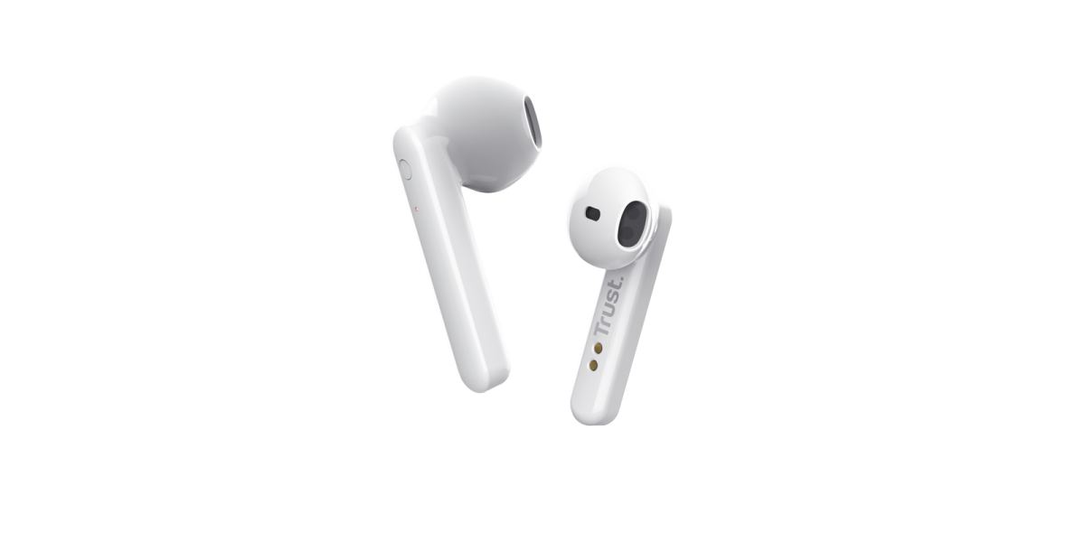 Casti Trust Stylish Wire-free Bluetooth Earphones albe (23783) 