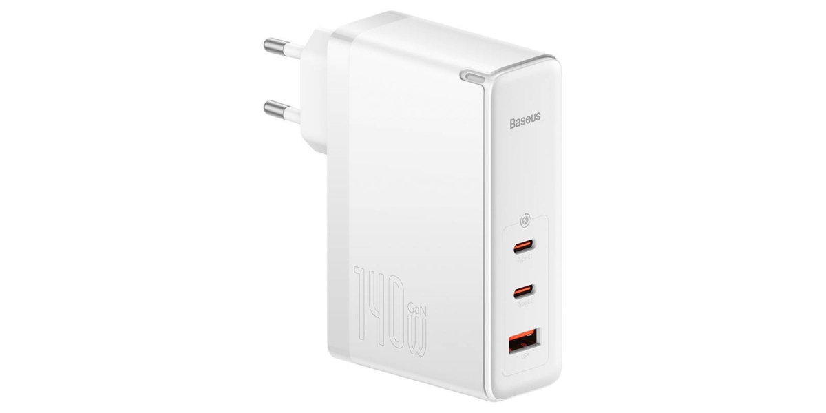 Incarcator retea Baseus GaN5 Pro CCGP100202, 140W, 1 x USB, 2 x USB Type-C, alb 