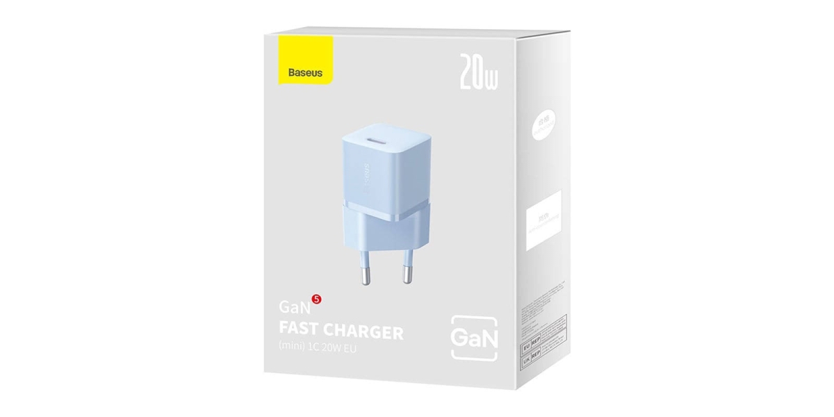 Incarcator retea Baseus Mini, GaN5 Fast Charger 20W, 1 x USB Type-C 5V/3A,...