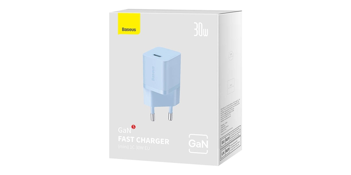 Incarcator retea Baseus Mini, GaN5 Fast Charger 30W, 1 x USB Type-C 5V/3A,...