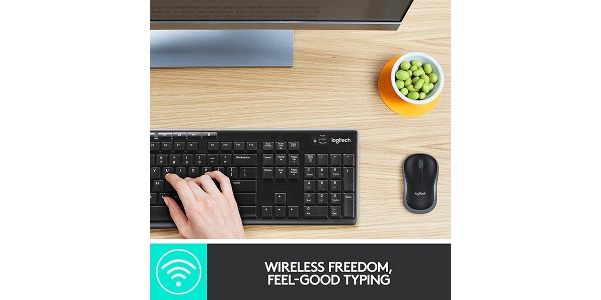 KIT wireless LOGITECH MK270, tastatura wireless multimedia + mouse wireless 3...