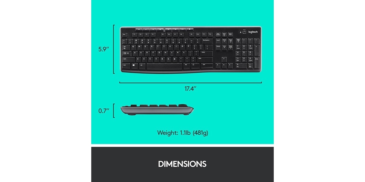 KIT wireless LOGITECH MK270, tastatura wireless multimedia + mouse wireless 3...