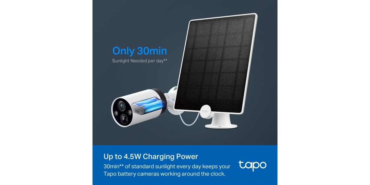 Panou solar TP-Link Tapo A200, pentru camerele IP Tapo C420 si Tapo C400,...