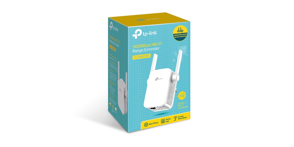 Range Extender TP-Link TL-WA855RE wireless 300Mbps, 2 antene externe, 2.4GHz...