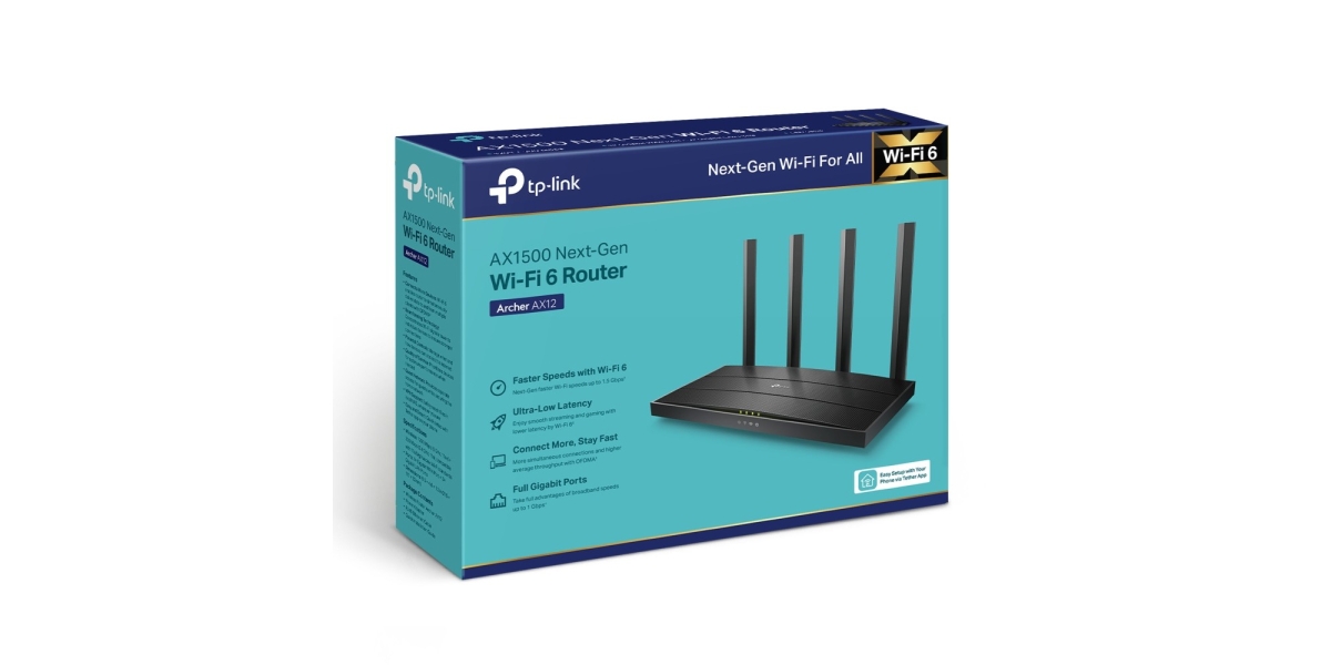 Router wireless TP-Link Archer AX12 1500Mbps,1 x WAN, 4 x LAN, 2.4 GHz, 5...