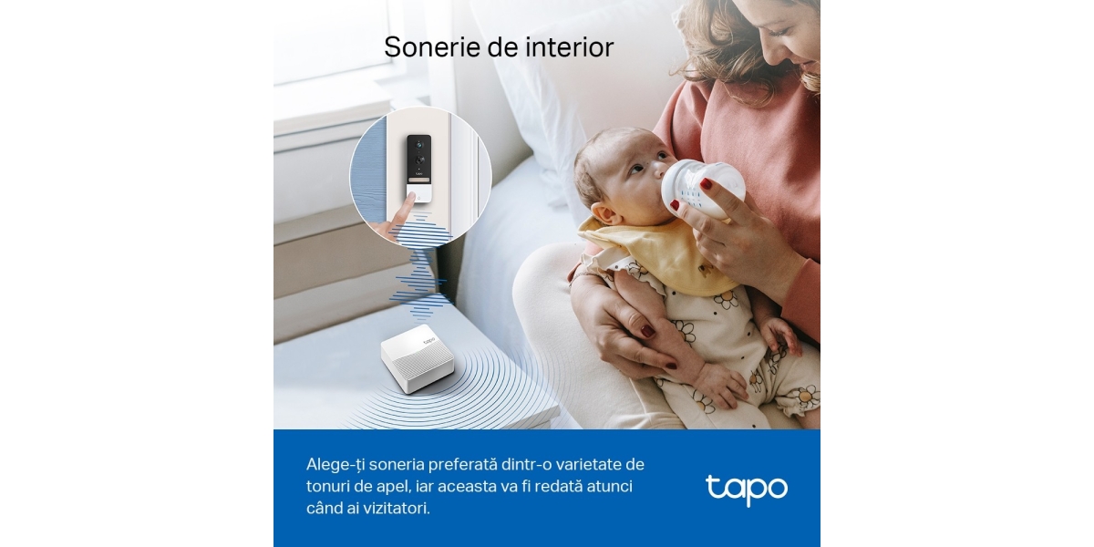 Sonerie video Smart TP-Link Tapo D230S1, 5Mp, night vision color, alarma...