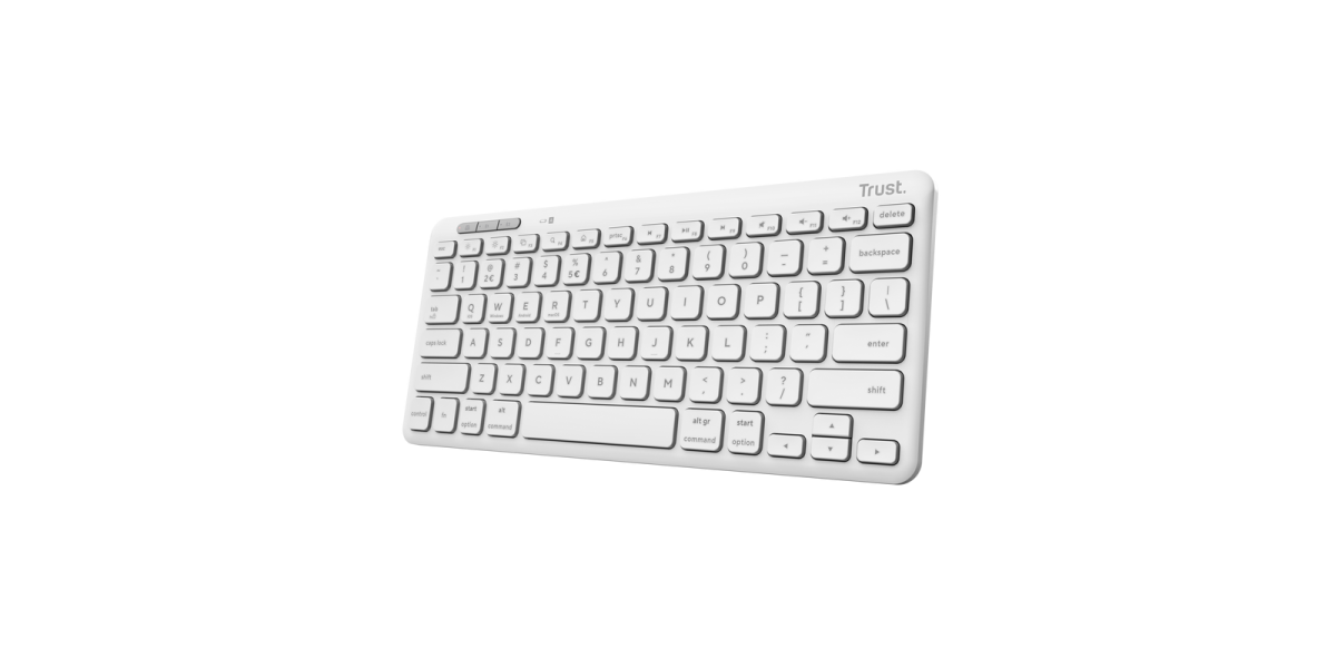 Tastatura Trust LYRA Wireless compacta si reincarcabila alba (25097) 