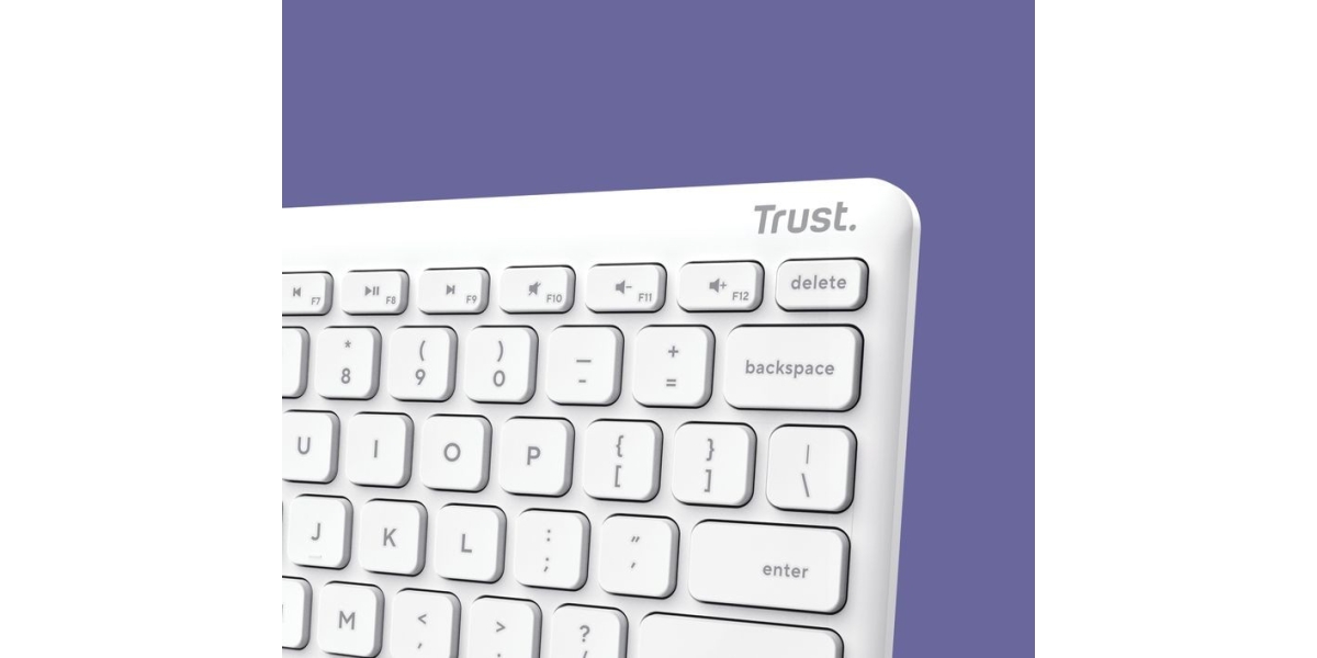 Tastatura Trust LYRA Wireless compacta si reincarcabila alba (25097) 765638