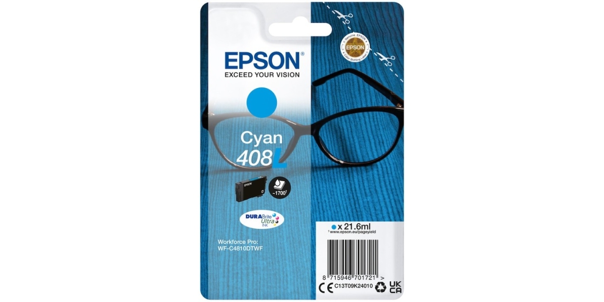 Cartus Cerneala Original Epson Cyan C13T09K24010, pentru WF-C4810DTWF, 1.7k 