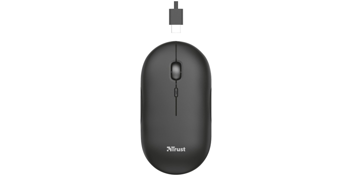 Mouse Wireless Trust Puck, 2.4GHz si Bluetooth, negru 24059 768137