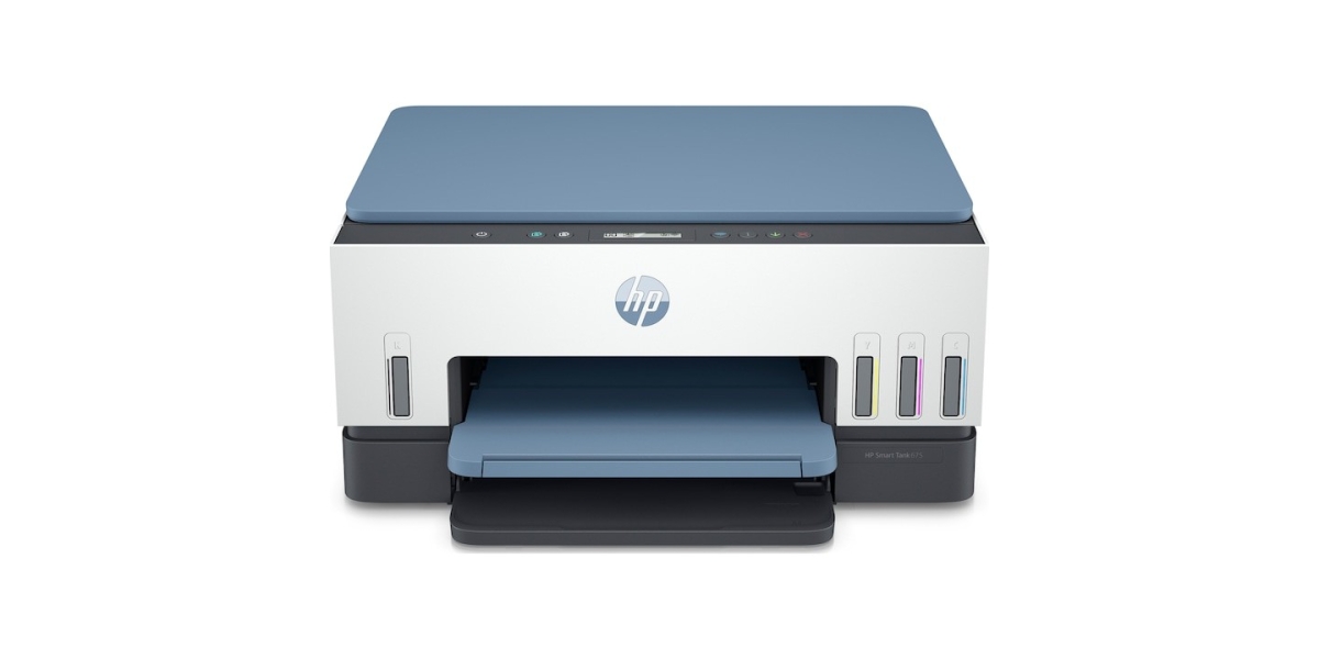 Multifunctional Inkjet CISS Color HP Smart Tank 675, A4, Duplex, Albastru...