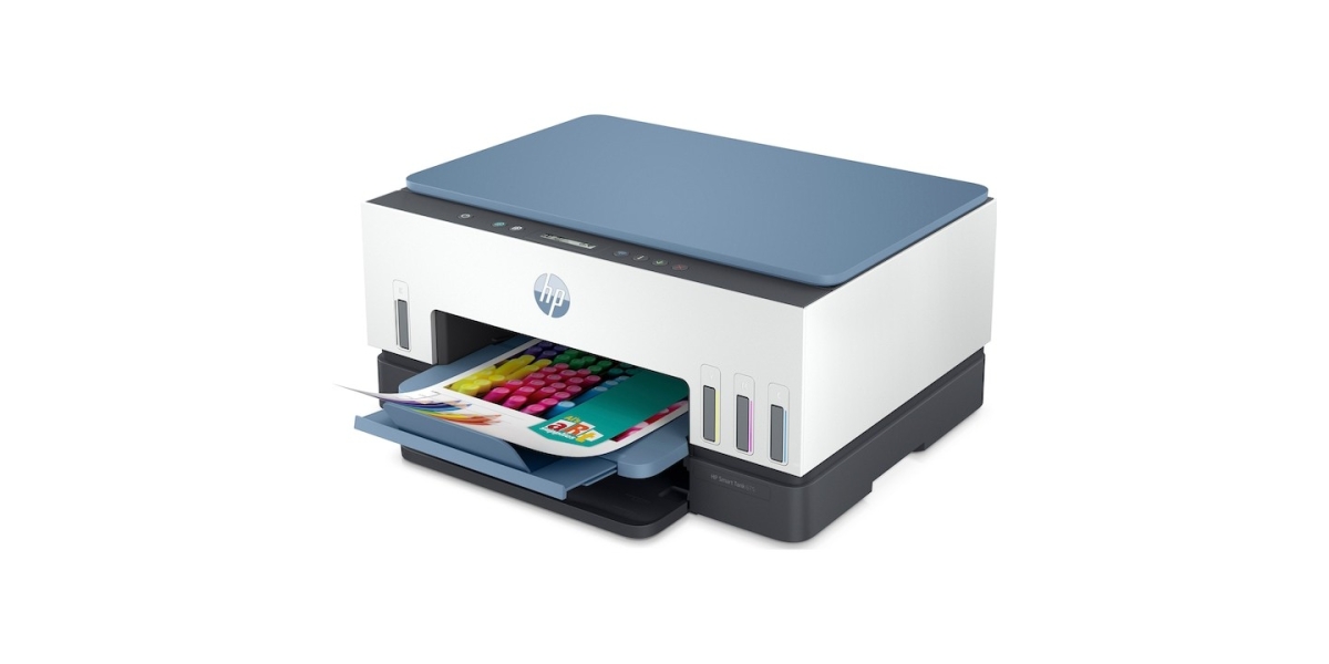 Multifunctional Inkjet CISS Color HP Smart Tank 675, A4, Duplex, Albastru...