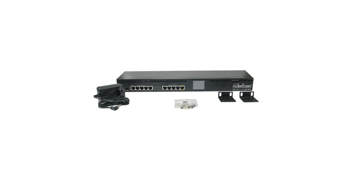 Router Mikrotik RB3011UiAS-RM, CPU 2x1.4 GHZ, 1GB RAM, USB 3.0 LCD, 1U 19"...