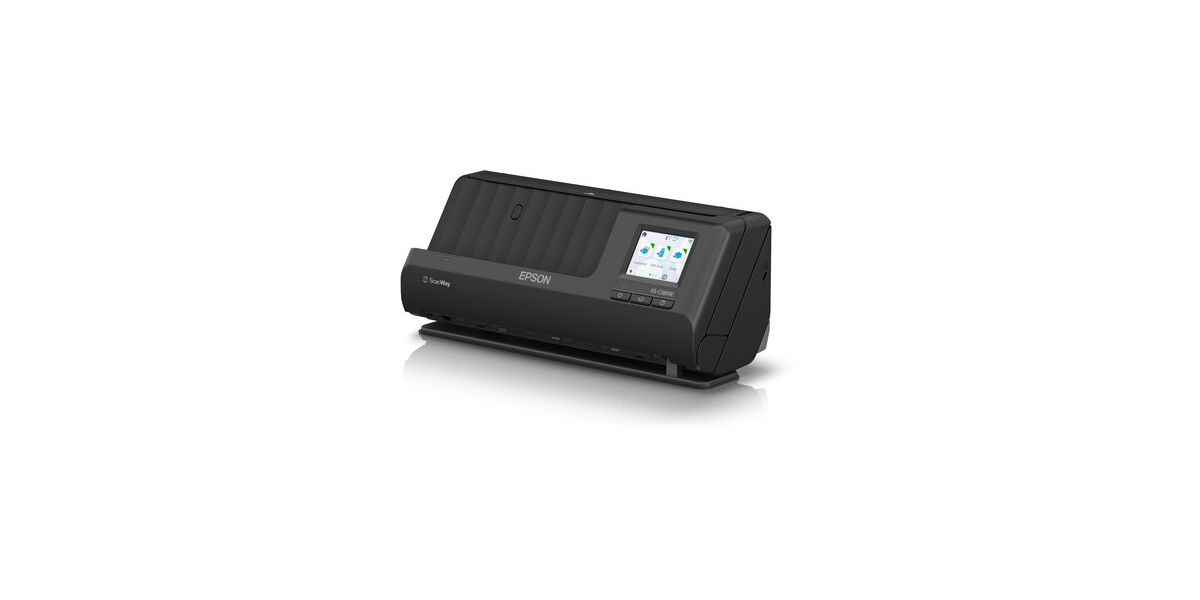 Scanner Compact Epson ES-C380W, A4, ADF, Negru B11B269401 