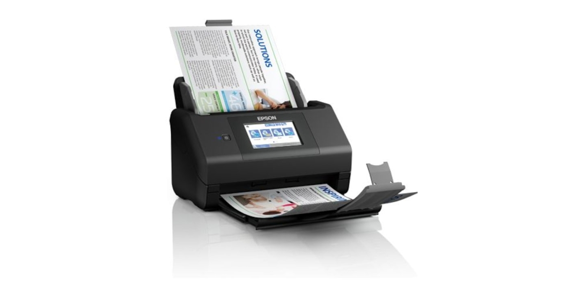 Scanner portabil Epson WorkForce ES-580W, A4, Duplex, ADF, Negru B11B258401...