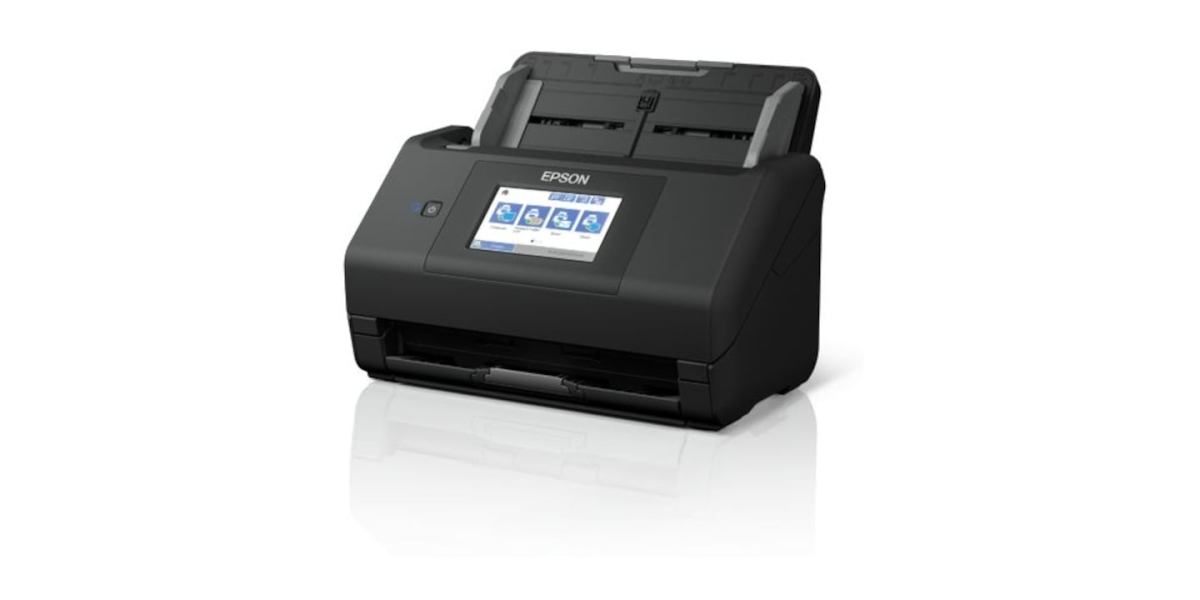 Scanner portabil Epson WorkForce ES-580W, A4, Duplex, ADF, Negru B11B258401...