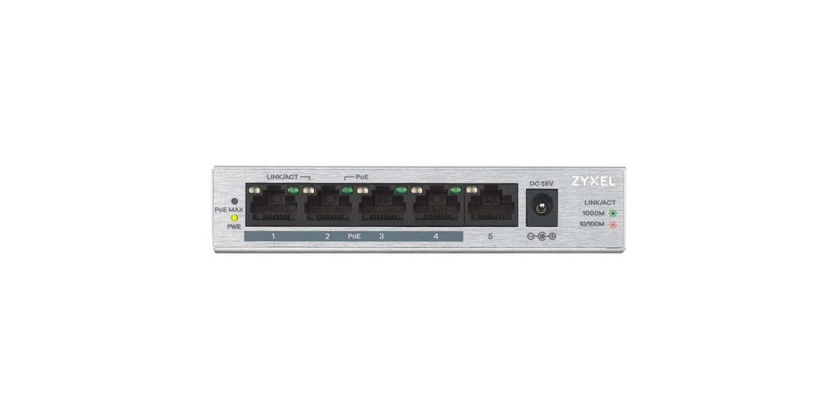 Switch PoE Zyxel GS1005-HP, port Gigabit x 5, nerackabil, carcasa metalica...