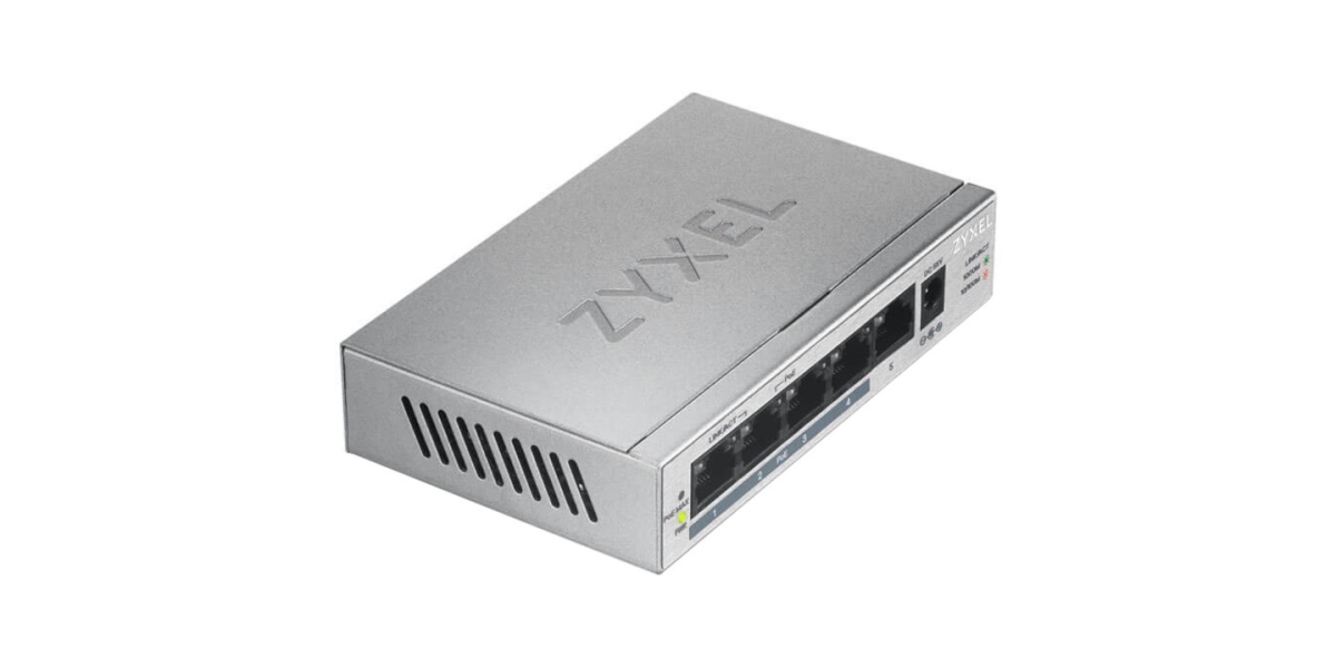 Switch PoE Zyxel GS1005-HP, port Gigabit x 5, nerackabil, carcasa metalica...