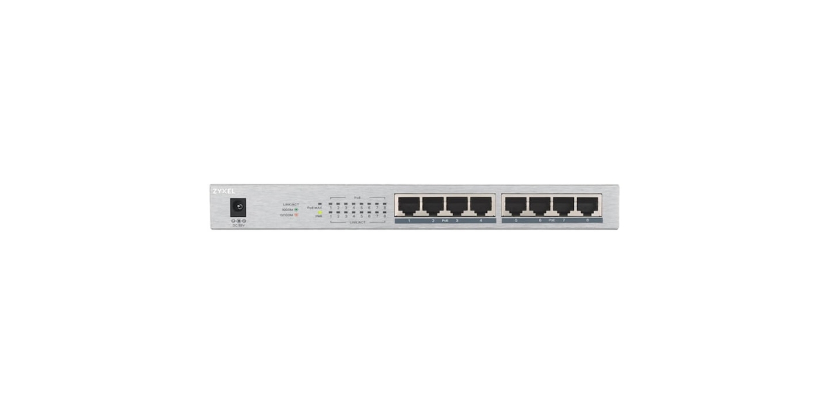 Switch PoE Zyxel GS1008HP-EU0101F, port Gigabit x 8, nerackabil, carcasa...