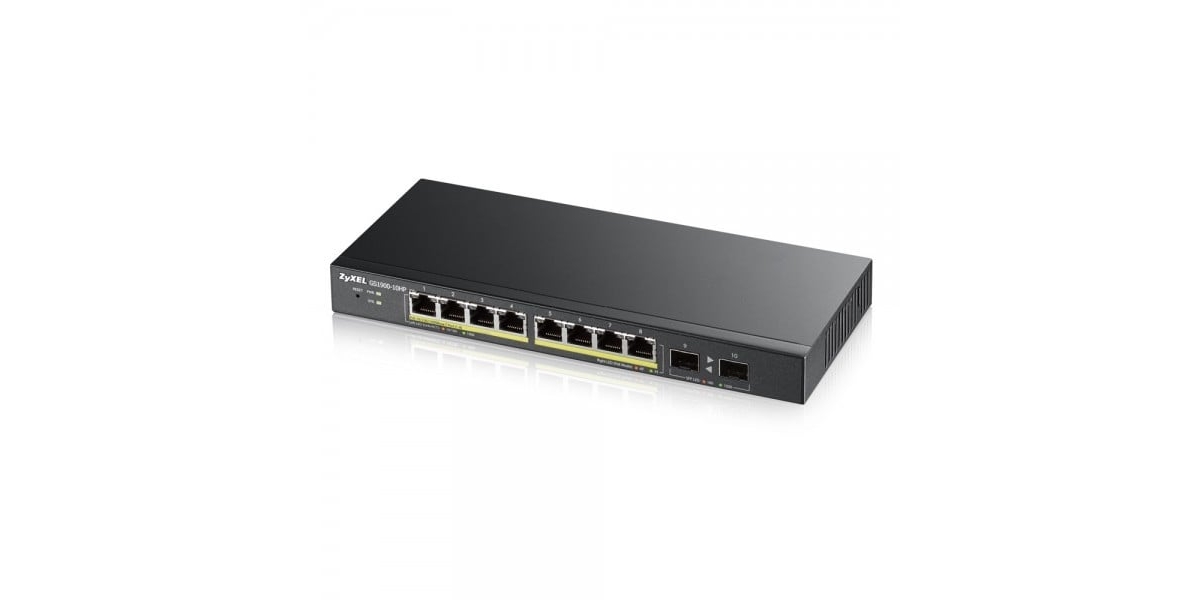 Switch Zyxel GS1900-8HP, 8 Porturi Gigabit, L2 POE, cu management 