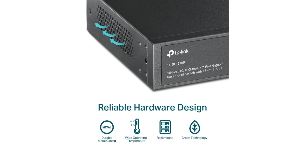 Switch TP-Link TL-SL1218P 16 Porturi PoE+ Gigabit 785803