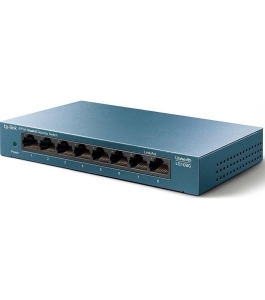 Switch tp-link ls108g, 8 port, 10/100/1000 mbps Aluminiu Albastru 198244