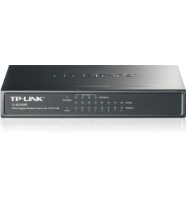 Switch tp-link tl-sg1008p, 8 port, 10/100/1000 mbps Metal Negru 213305