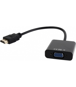 Cablu video gembird, splitter hdmi (t) la vga (m) Negru 313026