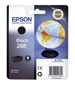 Cartus cerneala epson 266 black singlepack pentru workforce wf-100w Negru...