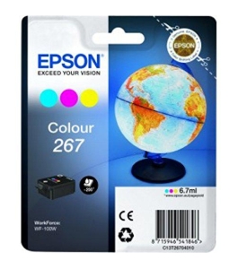 Cartus cerneala epson 267 color, singlepack,pentru workforce wf-100w....