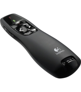 Presenter logitech r400 wireless, laser 2.4 ghz, negru (910-001356) Negru...