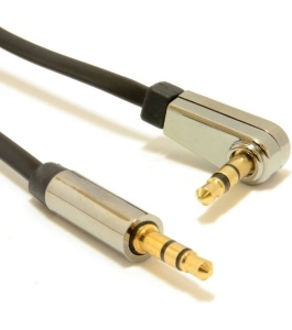 Cablu audio gembird stereo 3.5mm jack t/t 1.8m conectori auriti 90 grade...