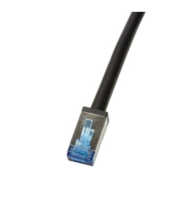 Cablu patch cord s/ftp logilink cat6a, 3m, negru, awg26, dublu ecranat,...