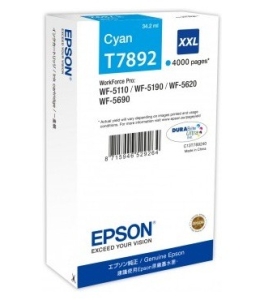 Cartus cerneala original epson cyan, t789240, pentru workforce pro 313913