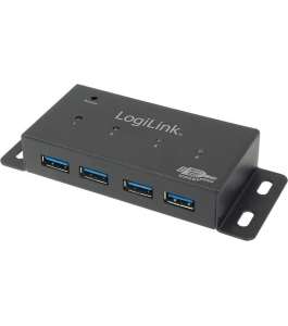 Hub extern logilink ua0149 cu 4 porturi usb 3.0, negru Negru 313845