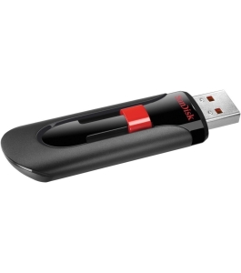 Memorie usb flash drive sandisk cruzer glide, 128gb, usb 2.0 Plastic Negru...