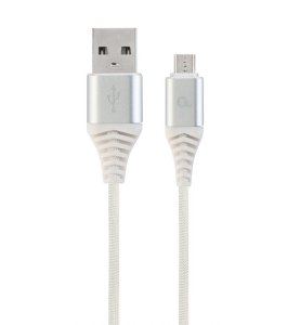 Cablu alimentare si date gembird usb 2.0 la micro-usb 2.0, 2m, premium Alb...